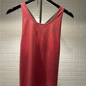 Under Armour Red Tank Top with Scoop Neckline
